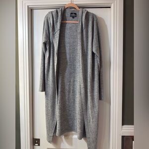 Angie Gray Hooded Open Front Cardigan